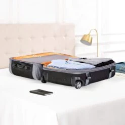 AmazonBasics Rolling Travel Duffel Bag Luggage With Wheels, Medium, Grey -Vera Bradley Shop 81Zfm6ca0jL