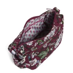 Vera Bradley Women's Signature Cotton On The Go Crossbody Purse, Bordeaux Blooms, One Size -Vera Bradley Shop 81cl5sVqplL