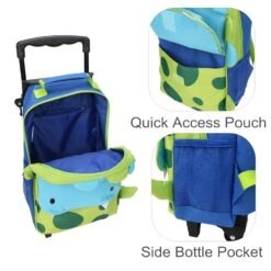 Yodo Zoo 3-Way Toddler Backpack With Wheels Or Little Kids Rolling Luggage, With Front Pouch And Side Bottle Holders, For Toddler Boys And Girls, Dinosaur 15 Yodo Zoo 3-Way Toddler Backpack With Wheels Or Little Kids Rolling Luggage, With Front Pouch And Side Bottle Holders, For Toddler Boys And Girls, Dinosaur -Vera Bradley Shop 81dSHbtjeTL