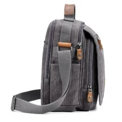 Plambag Canvas Messenger Bag Small Travel School Crossbody Bag Fit IPad Grey 14 Plambag Canvas Messenger Bag Small Travel School Crossbody Bag Fit IPad Grey -Vera Bradley Shop 81dbhr4PoJL