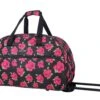 Betsey Johnson Luggage Designer Pattern Suitcase Wheeled Duffel Carry On Bag (Paris Love) (One Size, Covered Roses) 2 Betsey Johnson Luggage Designer Pattern Suitcase Wheeled Duffel Carry On Bag (Paris Love) (One Size, Covered Roses) -Vera Bradley Shop 81ebgXWBEOL