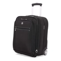 SWISSGEAR Premium Rolling Carry-On 19-inch Luggage | Wheeled Weekend Travel Suitcase | Men's And Women's - Black