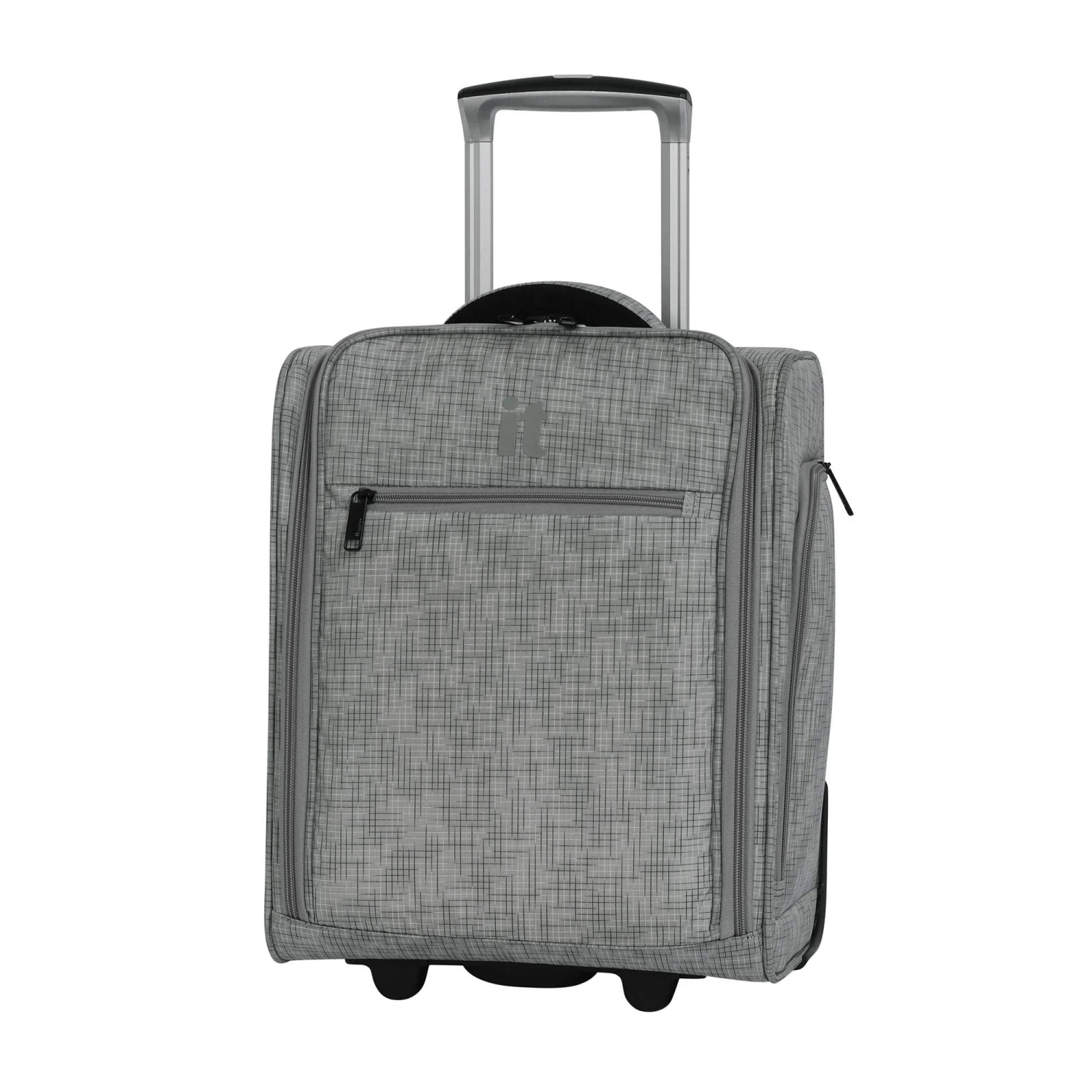 It Luggage 17.1" Stitched Squares 2 Wheel Underseat Tote, Flint Grey 3 It Luggage 17.1" Stitched Squares 2 Wheel Underseat Tote, Flint Grey