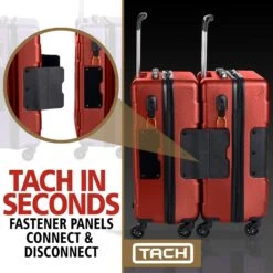 TACH TUFF 3-Piece Hardcase Connectable Luggage & Carryon Travel Bag Set | Rolling Suitcase With Patented Built-In Connecting System | Easily Link & Carry 9 Bags At Once (wine Red) 14 TACH TUFF 3-Piece Hardcase Connectable Luggage & Carryon Travel Bag Set | Rolling Suitcase With Patented Built-In Connecting System | Easily Link & Carry 9 Bags At Once (wine Red) -Vera Bradley Shop 81mOEotGOeL