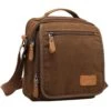 Berchirly Small Messenger Bags, Vintage Men's Canvas Shoulder Crossbody Sling Hiking Bag Satchel Everyday Use