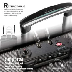 Coolife Luggage 3 Piece Set Suitcase Spinner Hardshell Lightweight TSA Lock 4 Piece Set (White) -Vera Bradley Shop 81wIhtjFwhL 3de51df8 ba2d 4907 b265 975d5694ffbb