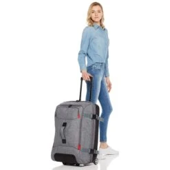 AmazonBasics Rolling Travel Duffel Bag Luggage With Wheels, Medium, Grey -Vera Bradley Shop 81y9amPwOVL