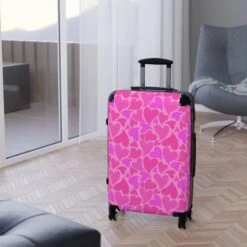 LFO - Pink Fluff Heart Shape - Suitcase -Vera Bradley Shop 826042433431047545 2048