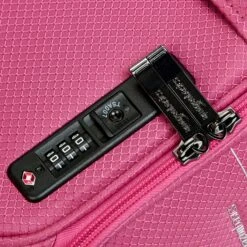 AmazonBasics Lightweight Luggage, Softside Spinner Travel Suitcase With Wheels - 22 Inch, Pink -Vera Bradley Shop 916t90BQTxL