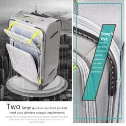 Coolife Luggage 3 Piece Set Suitcase Spinner Softshell Lightweight (blue+sliver) 10 Coolife Luggage 3 Piece Set Suitcase Spinner Softshell Lightweight (blue+sliver) -Vera Bradley Shop 91PxkSlFNqL