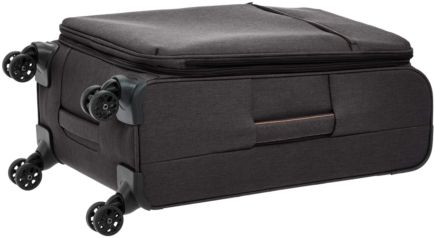 AmazonBasics Belltown Softside Rolling Spinner Suitcase Luggage - 25 Inch, Heather Black 6 AmazonBasics Belltown Softside Rolling Spinner Suitcase Luggage - 25 Inch, Heather Black - Image 4
