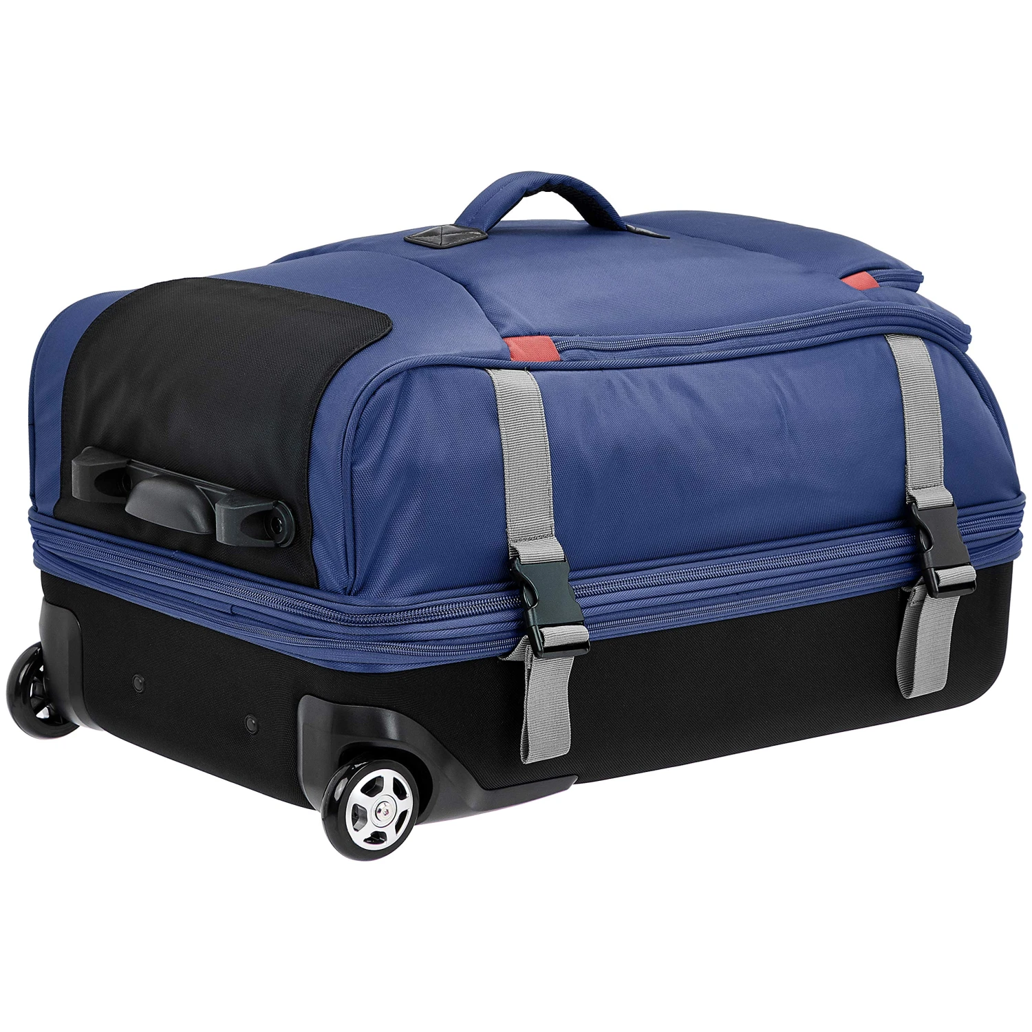 AmazonBasics Rolling Travel Duffel Bag Luggage With Wheels, Medium, Blue 4 AmazonBasics Rolling Travel Duffel Bag Luggage With Wheels, Medium, Blue - Image 2