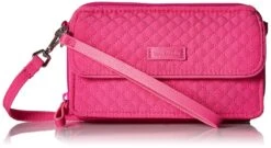 Vera Bradley Microfiber RFID All In One Crossbody, Rose Petal