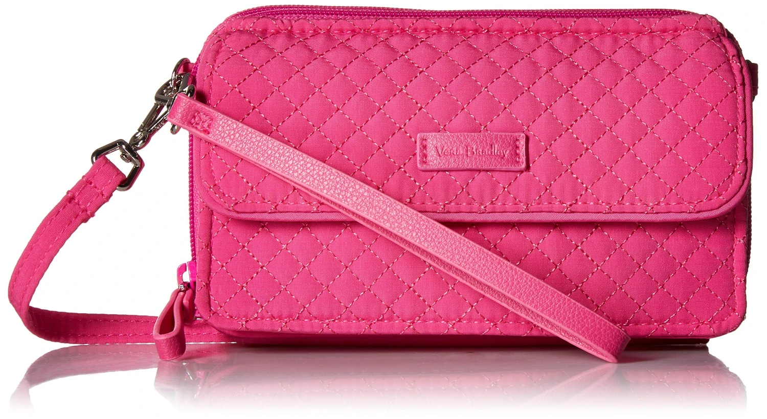 Vera Bradley Microfiber RFID All In One Crossbody, Rose Petal 3 Vera Bradley Microfiber RFID All In One Crossbody, Rose Petal