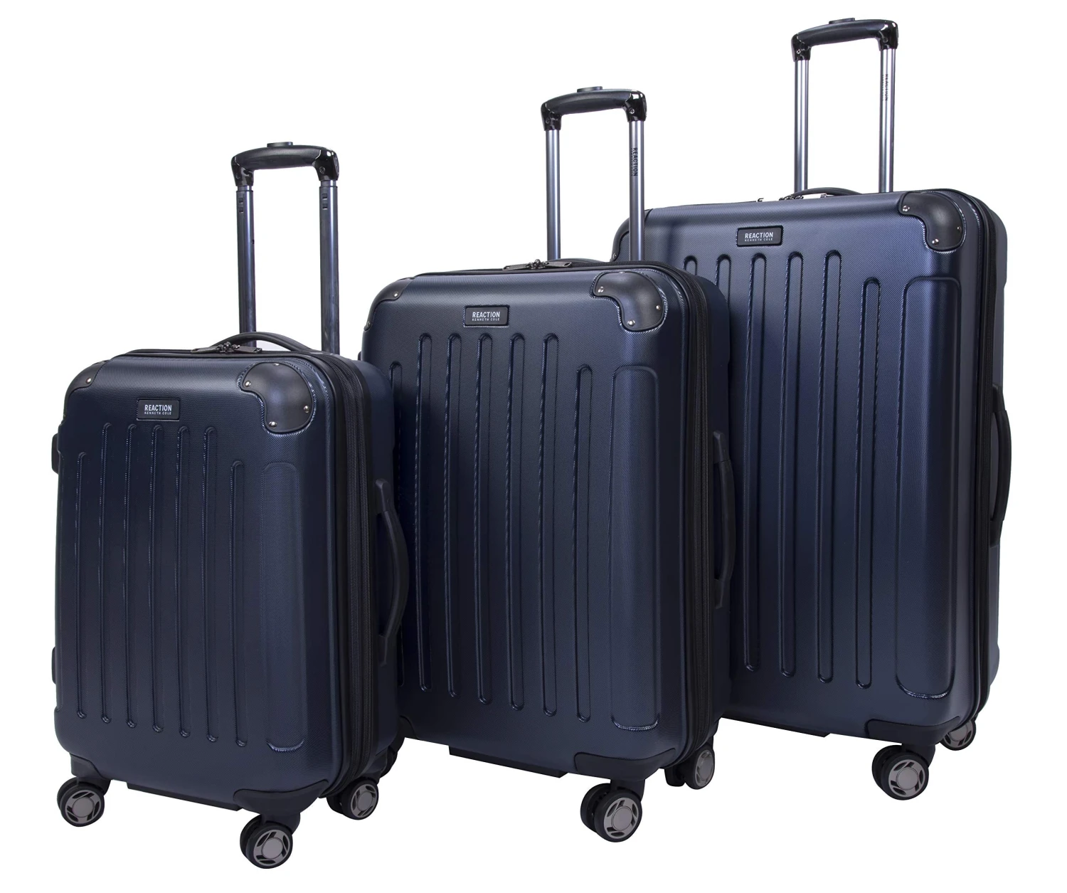 Kenneth Cole Reaction Renegade 3-Piece Lightweight Hardside Expandable 8-Wheel Spinner Travel Luggage Set: 20" Carry-on, 24", 28" Suitcases, Navy 3 Kenneth Cole Reaction Renegade 3-Piece Lightweight Hardside Expandable 8-Wheel Spinner Travel Luggage Set: 20" Carry-on, 24", 28" Suitcases, Navy