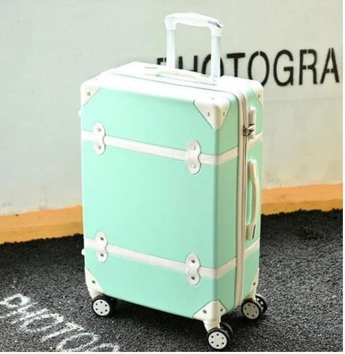 Carrylove Women Spinner Abs Retro Luggage 20"22"24"26" Trolley Bag 7 Carrylove Women Spinner Abs Retro Luggage 20"22"24"26" Trolley Bag - Image 5