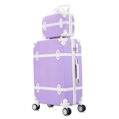 Carrylove Women Spinner Abs Retro Luggage 20"22"24"26" Trolley Bag 11 Carrylove Women Spinner Abs Retro Luggage 20"22"24"26" Trolley Bag - Image 9