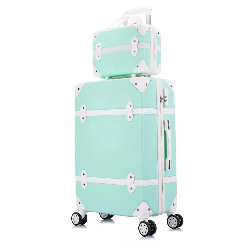 Carrylove Women Spinner Abs Retro Luggage 20"22"24"26" Trolley Bag 4 Carrylove Women Spinner Abs Retro Luggage 20"22"24"26" Trolley Bag - Image 2