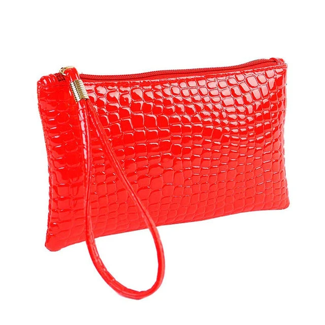 Fahion Handbag Womens Crocodile PU Leather Clutch 6 Fahion Handbag Womens Crocodile PU Leather Clutch - Image 4