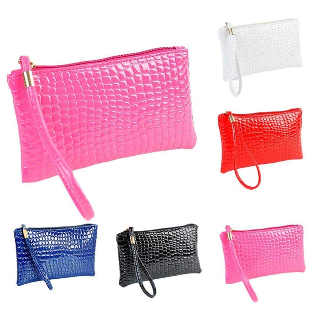 Fahion Handbag Womens Crocodile PU Leather Clutch 4 Fahion Handbag Womens Crocodile PU Leather Clutch - Image 2