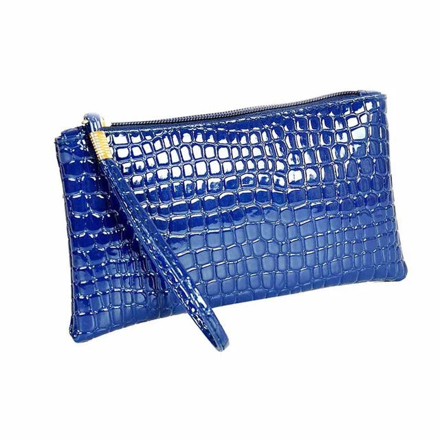 Fahion Handbag Womens Crocodile PU Leather Clutch 5 Fahion Handbag Womens Crocodile PU Leather Clutch - Image 3