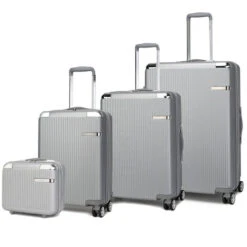 Tulum 4-piece Luggage Set 11 Tulum 4-piece Luggage Set -Vera Bradley Shop HR100 4PC SIL 4 Pcs Set Silver View 1
