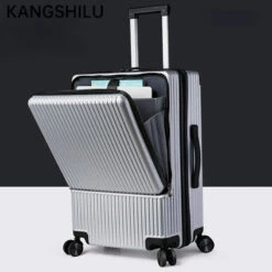 KANGSHILU Aluminum Frame 20 Inches Travel Suitcases Universal Wheel 22 KANGSHILU Aluminum Frame 20 Inches Travel Suitcases Universal Wheel -Vera Bradley Shop KANGSHILU Aluminum Frame 20 Inches Travel Suitcases Universal Wheel Trolley PC Box Trolley Luggage Bag Men