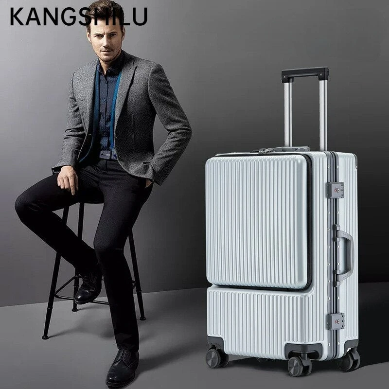KANGSHILU Aluminum Frame 20 Inches Travel Suitcases Universal Wheel 6 KANGSHILU Aluminum Frame 20 Inches Travel Suitcases Universal Wheel - Image 4