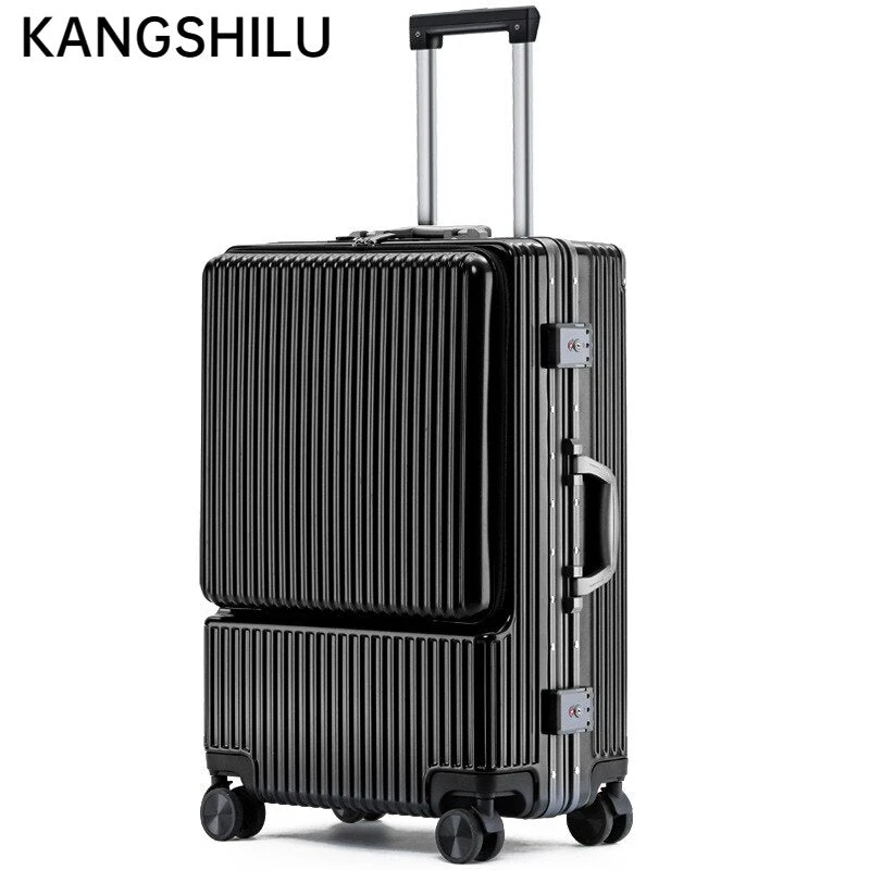 KANGSHILU Aluminum Frame 20 Inches Travel Suitcases Universal Wheel 3 KANGSHILU Aluminum Frame 20 Inches Travel Suitcases Universal Wheel