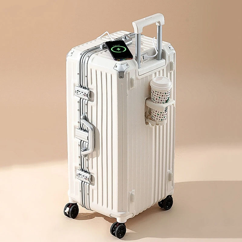Large Capacity Cup Holder Suitcase Men Carry On Luggage Women Travel 4 Large Capacity Cup Holder Suitcase Men Carry On Luggage Women Travel - Image 2