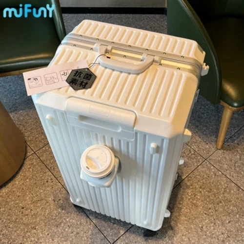 MIFUNY Travel Luggage With Cup Holder Aluminum Frame Suitcase Large 9 MIFUNY Travel Luggage With Cup Holder Aluminum Frame Suitcase Large - Image 7