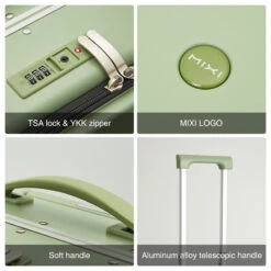 Mixi Patent Design Aluminum Frame Suitcase Carry On Rolling Luggage -Vera Bradley Shop Mixi Patent Design Aluminum Frame Suitcase Carry On Rolling Luggage Beautiful Boarding Cabin 18 20 24