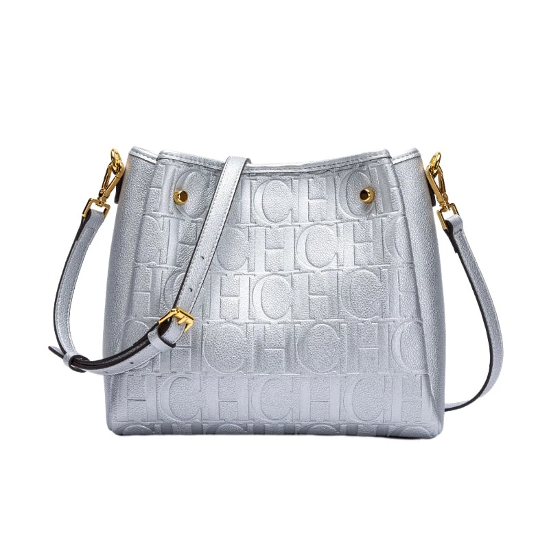 New Pu Bucket Bag Fashion Stitching Wild Messenger Brand Women's 4 New Pu Bucket Bag Fashion Stitching Wild Messenger Brand Women's - Image 2