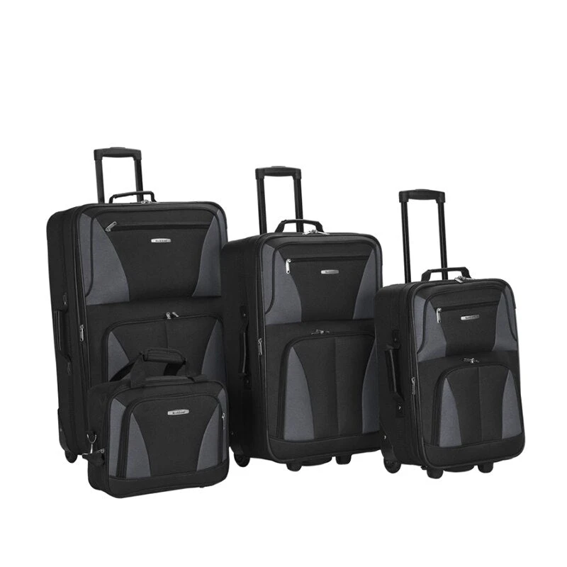 Rockland Luggage Journey 4 Piece Softside Expandable Luggage Set| | 3 Rockland Luggage Journey 4 Piece Softside Expandable Luggage Set| |