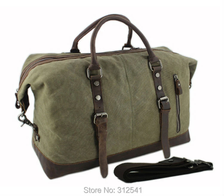 Canvas Leather Travel Bags | Bag Men Vintage Weekend Canvas - Vintage 5 Canvas Leather Travel Bags | Bag Men Vintage Weekend Canvas - Vintage - Image 3