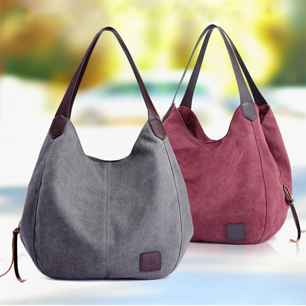 Women'S Canvas Handbags Vintage High Quality Female Hobos Single Shoulder Bags 3 Women'S Canvas Handbags Vintage High Quality Female Hobos Single Shoulder Bags