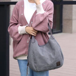 Women'S Canvas Handbags Vintage High Quality Female Hobos Single Shoulder Bags 12 Women'S Canvas Handbags Vintage High Quality Female Hobos Single Shoulder Bags -Vera Bradley Shop product image 618041643