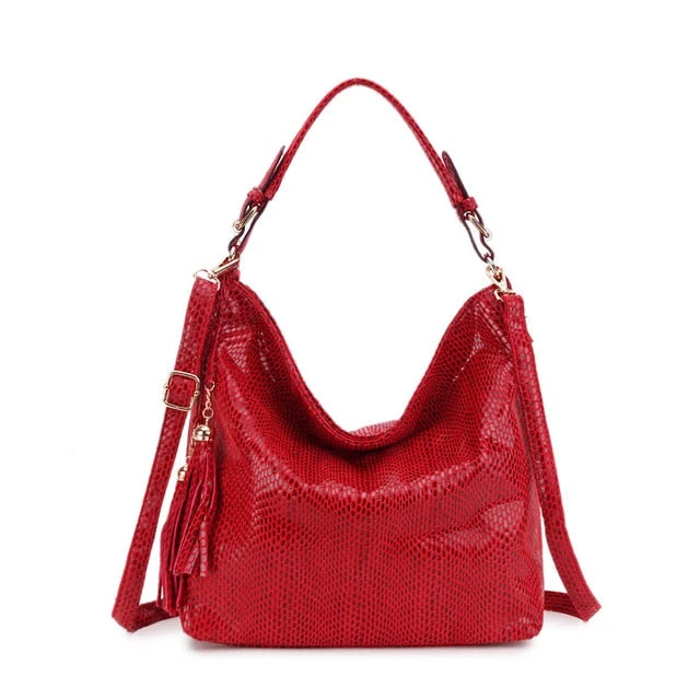 Fashion Leather Women Handbags Hobo Tassel Women Shoulder Bags Big Tote Ladies Hand Bags Female 5 Fashion Leather Women Handbags Hobo Tassel Women Shoulder Bags Big Tote Ladies Hand Bags Female - Image 3