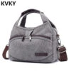 Vintage Canvas Bag Women Handbags Multi-Pocket Hobos Shoulder Bag Female Casual Tote Bag Ladies