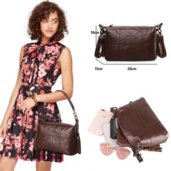 Cobbler Legend Hobo Women Bag Female Ladies' Genuine Leather Tassel Handbag Shoulder Crossbody Bags -Vera Bradley Shop product image 809875823