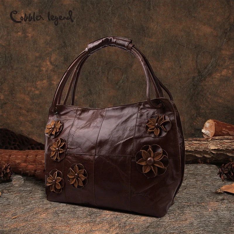 Cobbler Legend 2018 New Flower Vintage Women Totes Bag Female Fashion Handbags Luxury Retro Hobos 3 Cobbler Legend 2018 New Flower Vintage Women Totes Bag Female Fashion Handbags Luxury Retro Hobos