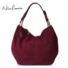Nico Louise Women Real Split Suede Leather Hobo Bag New Design Female Leisure Large Shoulder Bags -Vera Bradley Shop product image 854967889