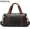 Westal Men Travel Bags Genuine Leather Foldable Carry On Bags Weekend Bag Men Duffel Bag For Hand -Vera Bradley Shop product image 874108322