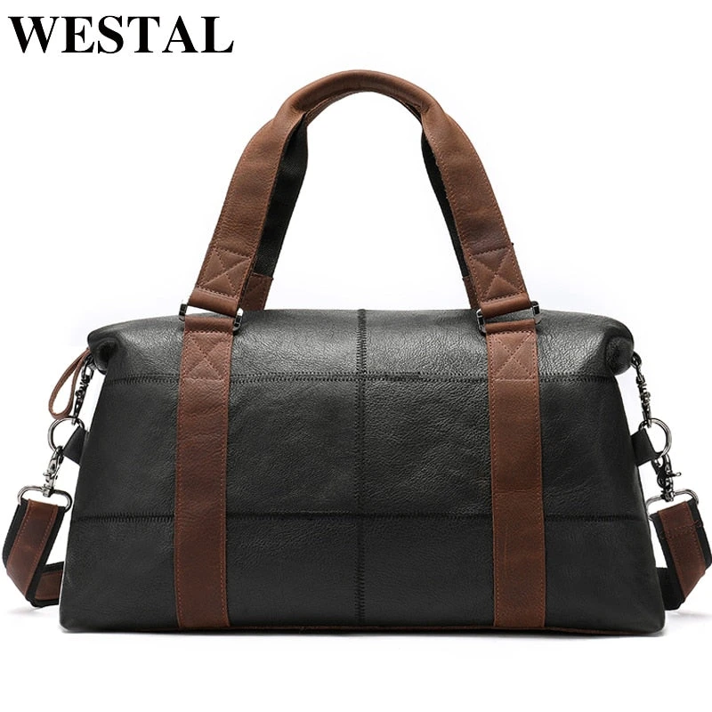 Westal Men Travel Bags Genuine Leather Foldable Carry On Bags Weekend Bag Men Duffel Bag For Hand 3 Westal Men Travel Bags Genuine Leather Foldable Carry On Bags Weekend Bag Men Duffel Bag For Hand