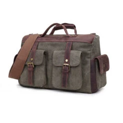 Vintage Canvas Leather Men'S Travel Bags Carry On Luggage Bags Men Duffel Bags Travel Tote Large -Vera Bradley Shop product image 906442313