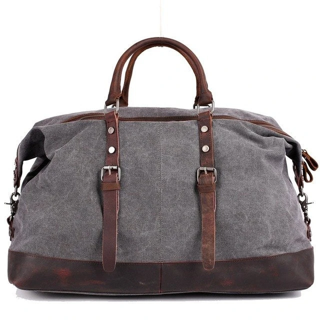 Vintage Multifunctional Large Capacity Carry On Canvas Luggage Bag For Men Duffel Bags Weekend 7 Vintage Multifunctional Large Capacity Carry On Canvas Luggage Bag For Men Duffel Bags Weekend - Image 5